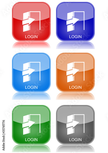 Login  "6 buttons of different colors"
