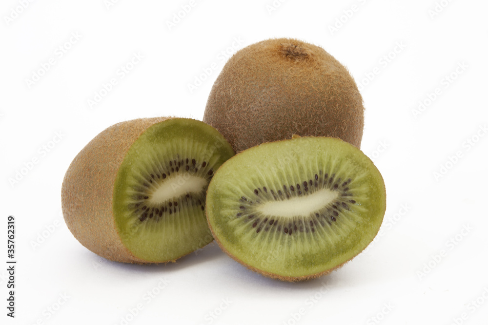 Fototapeta premium kiwis on a white background