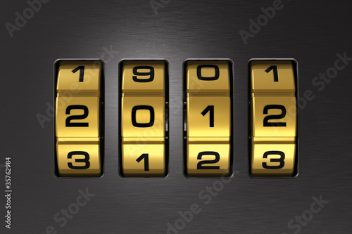 Obraz na płótnie New Year 2012 code lock