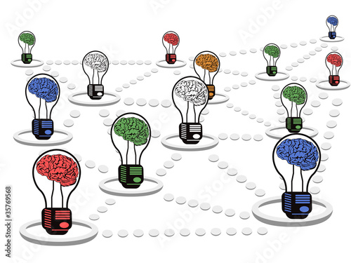 brain light bulb net work