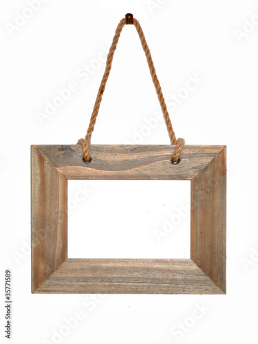 Beach style wooden picture frame