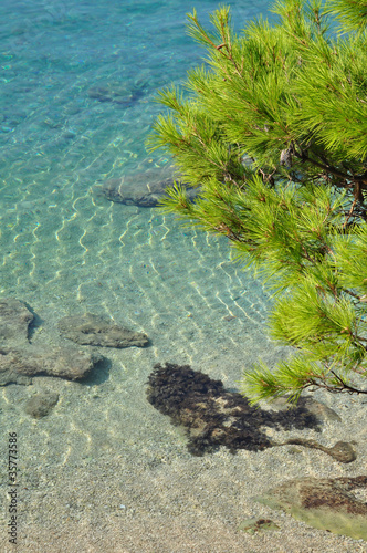 Crystal clear water beach