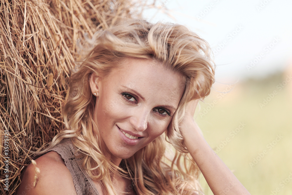 woman on hay woman on hay