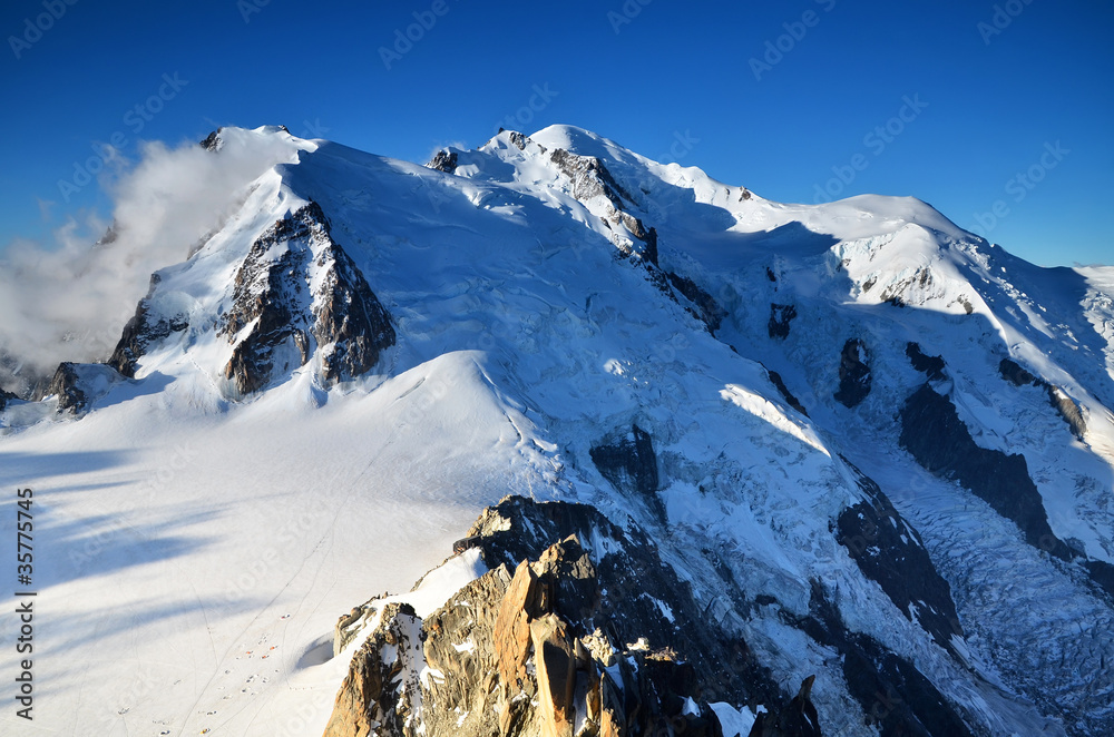 Mont Blanc, top of Europe, Alps mountains