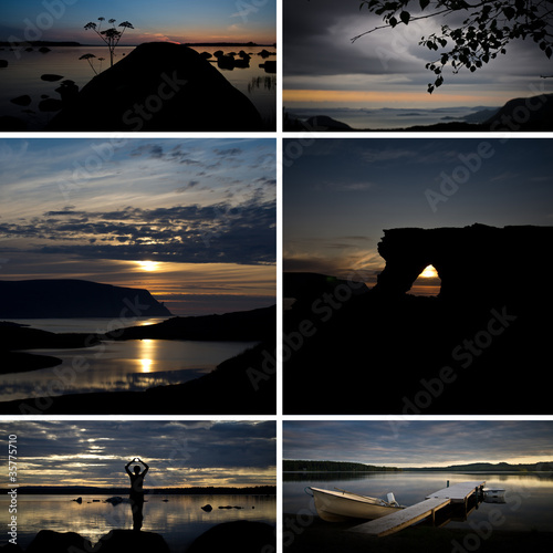 Skandinavien am Abend (Collage) photo