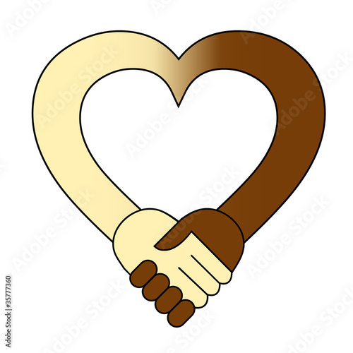 Heart hand shake
