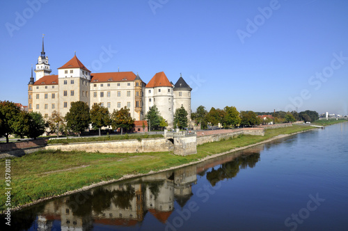 Torgau Schloss Hartenfels an der Elbe © steschum