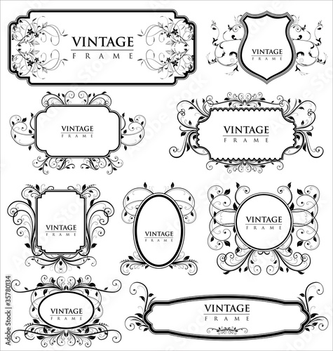 Empty vintage labels