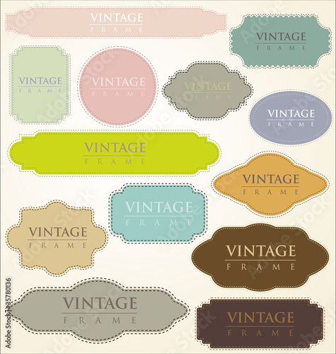 vintage labels - set