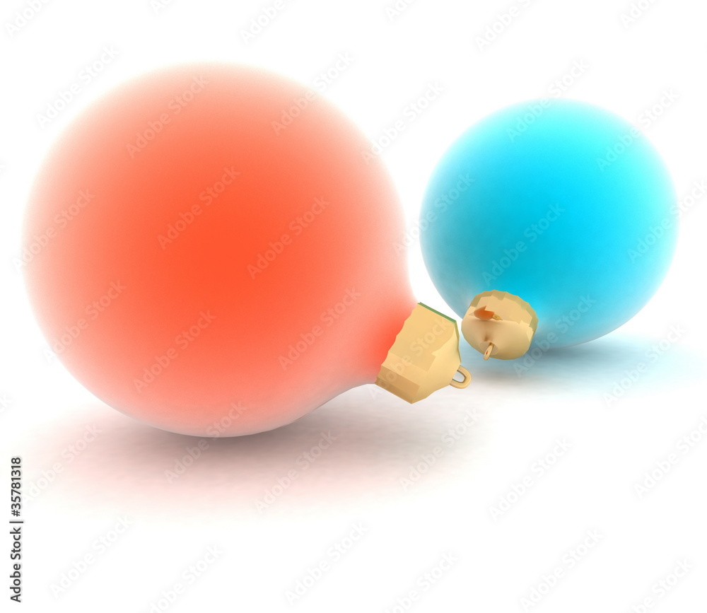 Christmas balls on white background Christmas balls on white background