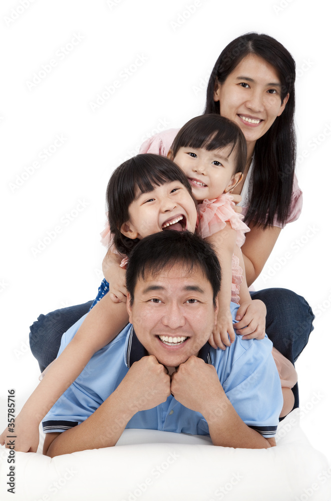 Happy Asian Family