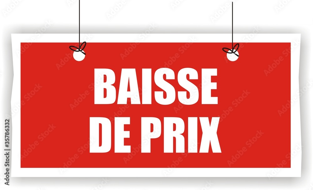 Vecteur Stock pancarte baisse des prix Adobe Stock
