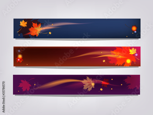 Three uutumn banners set