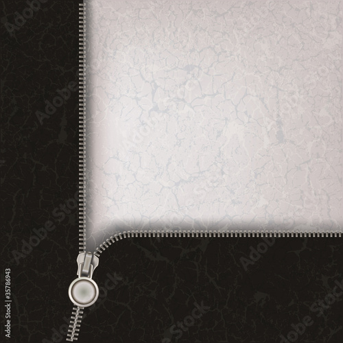 abstract background with metallic open zipper