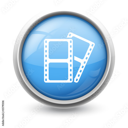 Symbole glossy vectoriel pellicule film cinéma