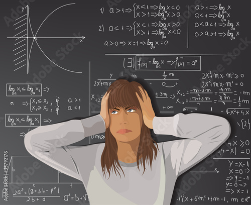Student with headache