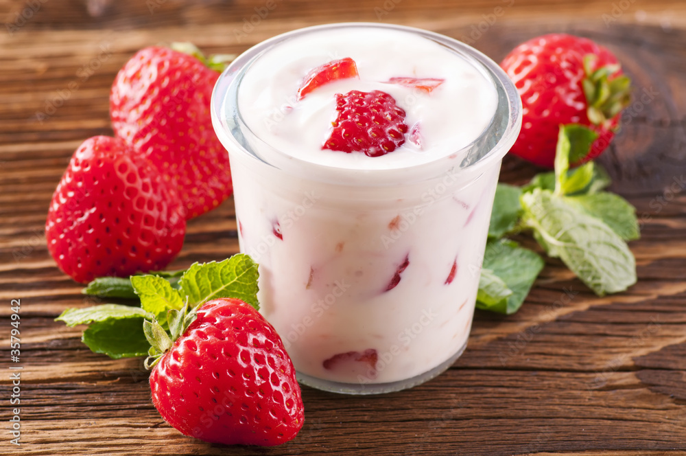 Strawberry yoghurt Strawberry yoghurt
