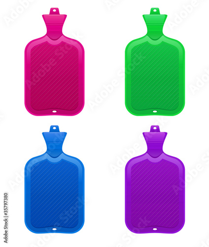 Canvas Print Set of hot-water bottles