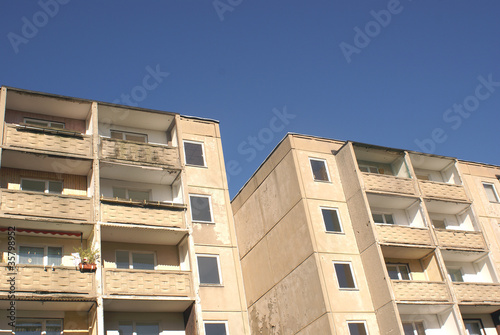 Bild auf Leinwand Plattenbau