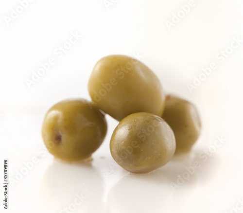 Delicious green olives