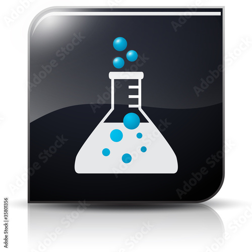 Symbole glossy vectoriel fiole recherche