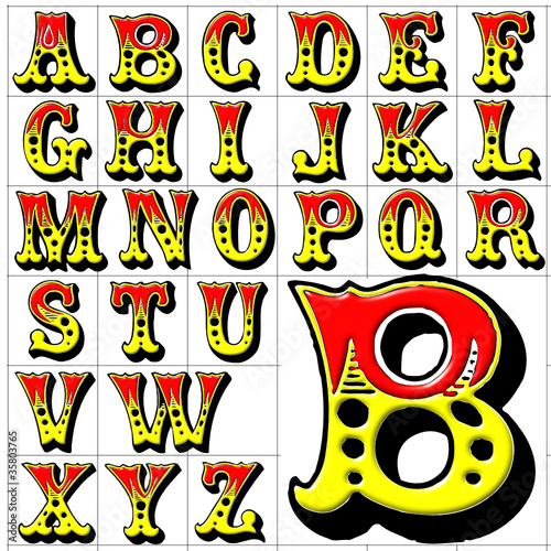 abc alphabet background circus design