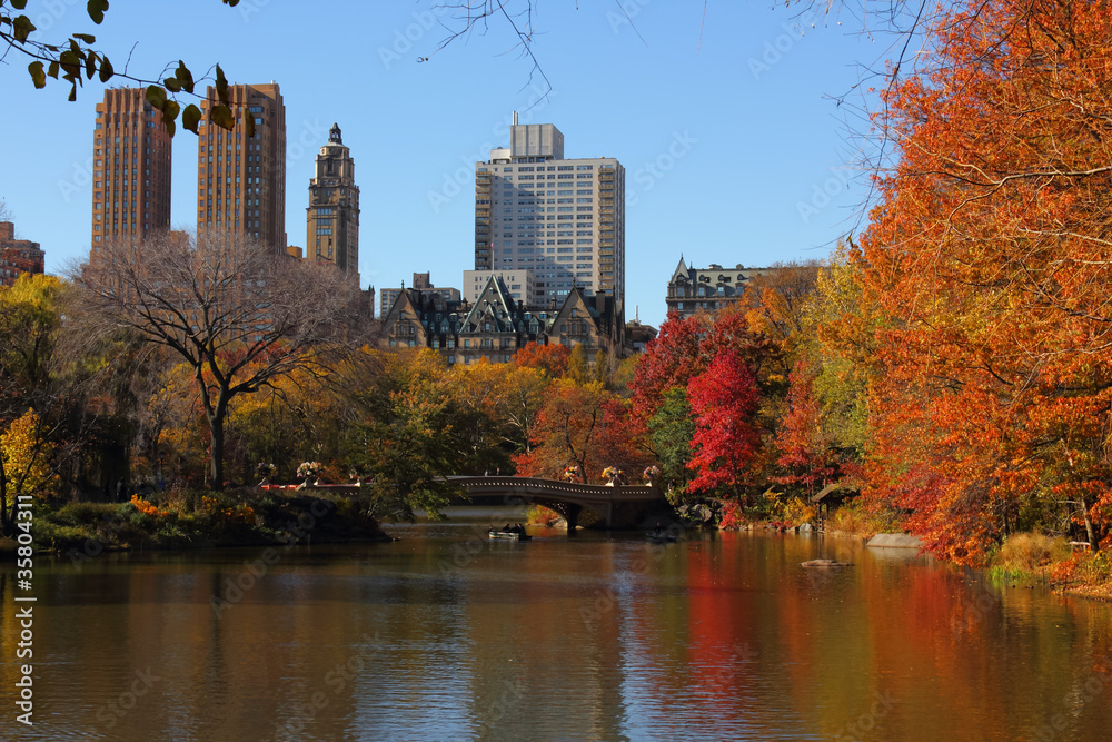 Fototapeta premium Autumn in the Central Park.