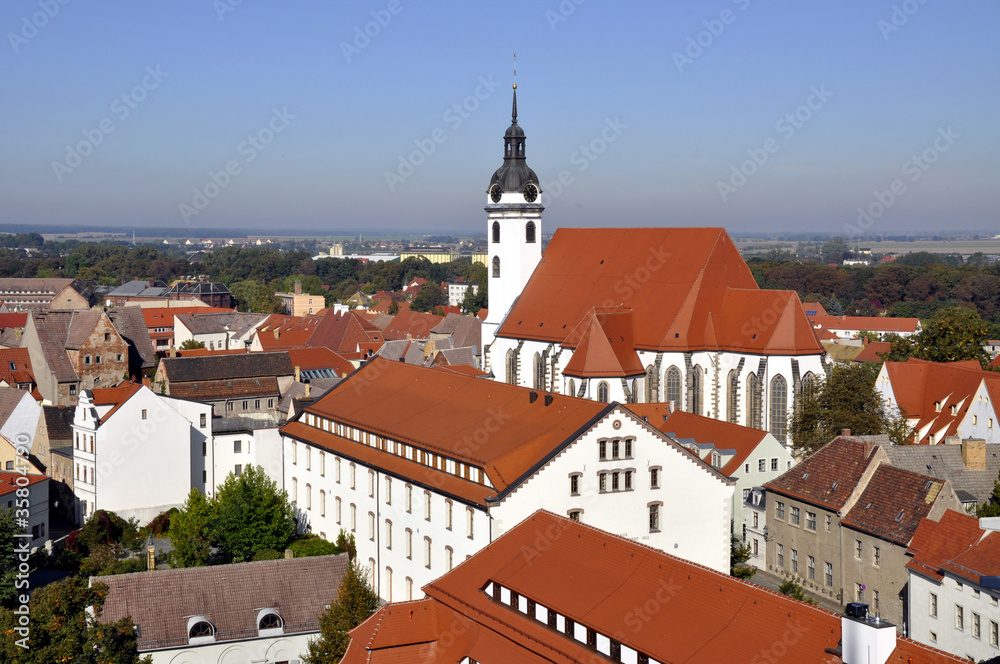 Torgau Marienkirche vom Schlossturm aus