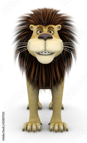 Fototapeta Naklejka Na Ścianę i Meble -  lion cartoon smiling