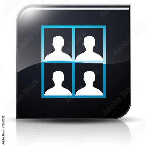 Symbole glossy vectoriel photo identité homme