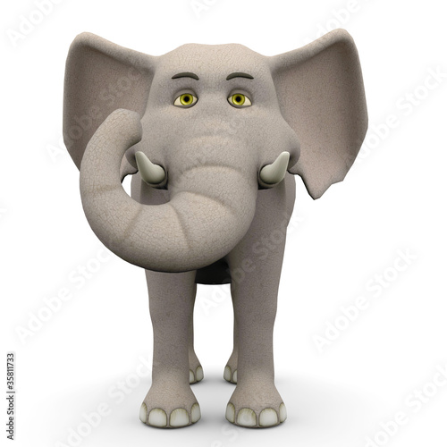 elephante cartoon in troble photo