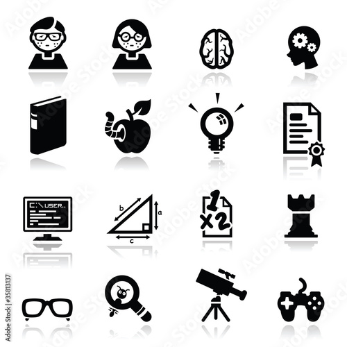 Icons set Nerds