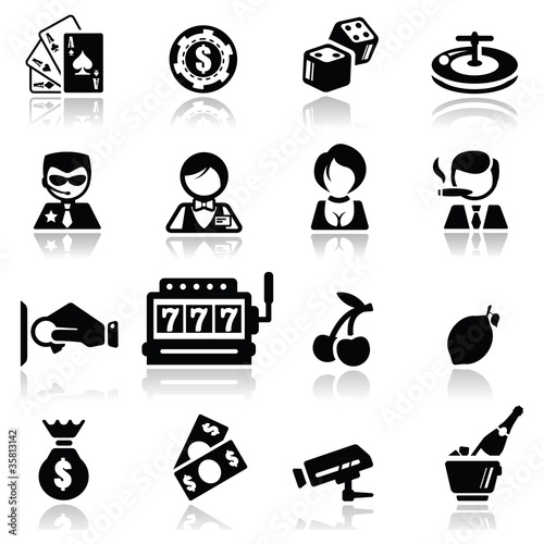 Icons set Casino
