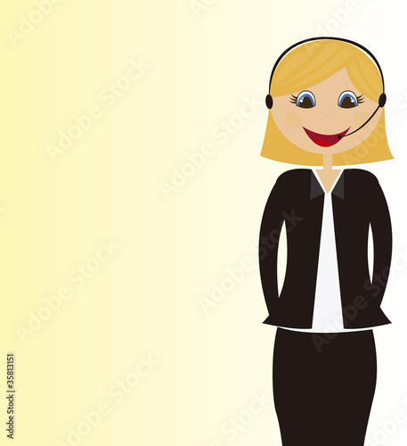 receptionist cartoon