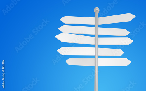 3d blank arrow sign