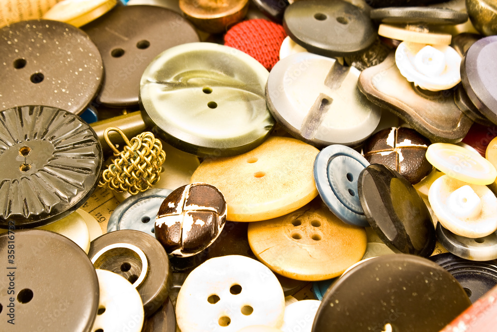 Obraz premium Clothing buttons collection