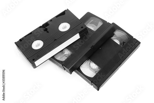 classic vhs tape isolated on a white background