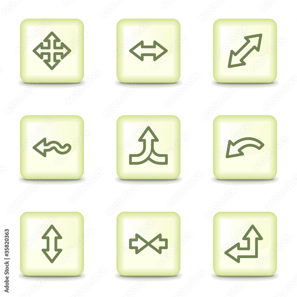 Arrows web icons set 2, salad green buttons Arrows web icons set 2, salad green buttons