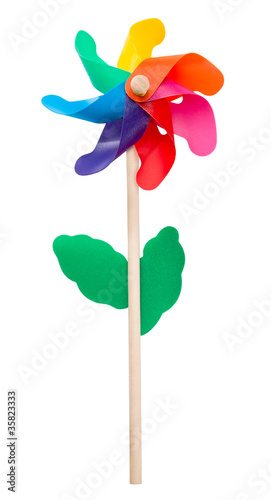 Children colorful pinwheel