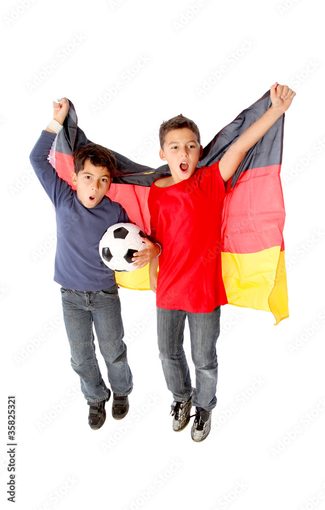 Junge Fussballfans Junge Fussballfans