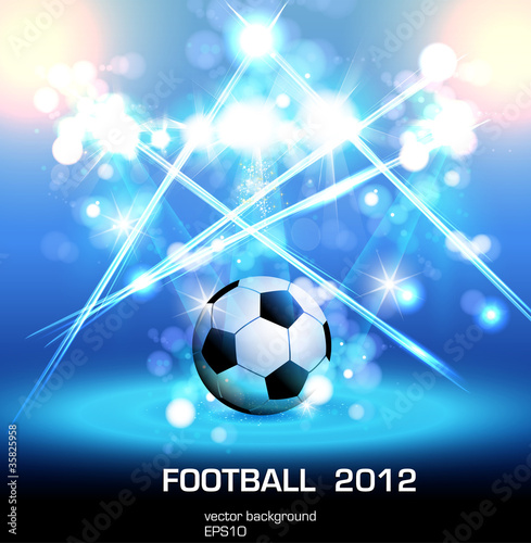 football light poster, easy editable