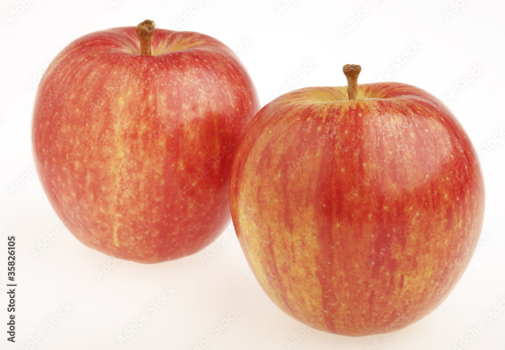 Star king red apple on white background. Star king red apple on white background.