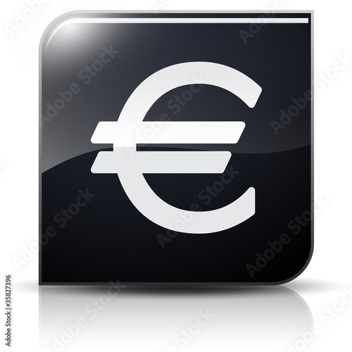Symbole glossy vectoriel Euro