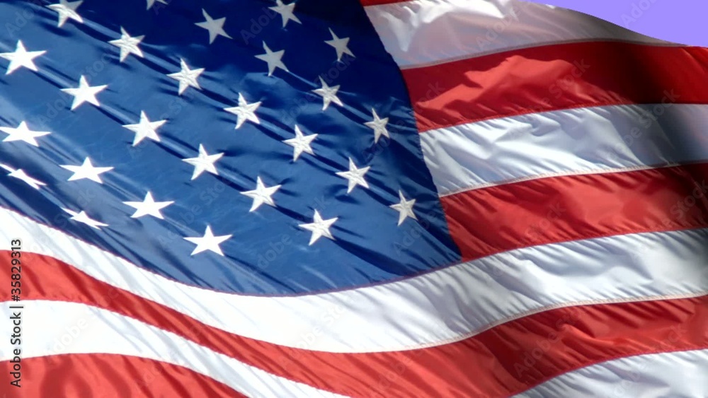 Flag of the USA slowly swaying in the wind Flag of the USA slowly swaying in the wind