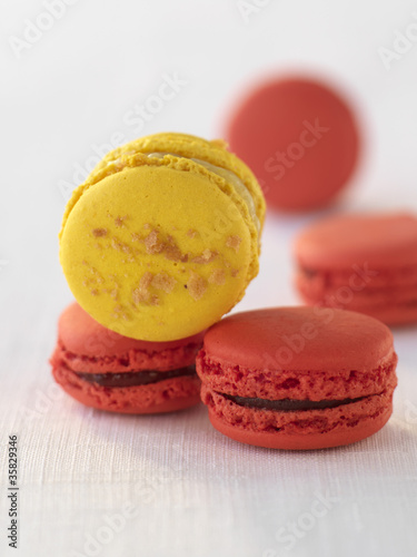 Tableau sur toile Macarons framboise et citron-gavotte