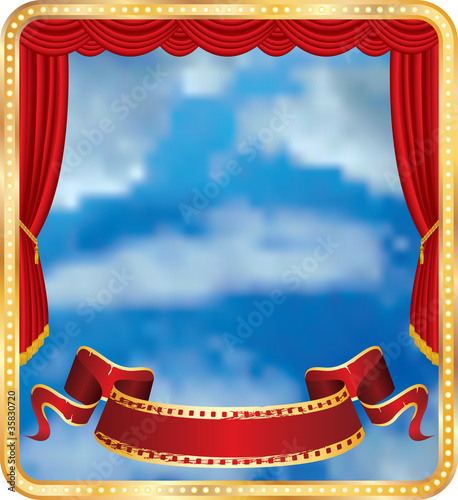 red curtain clouds