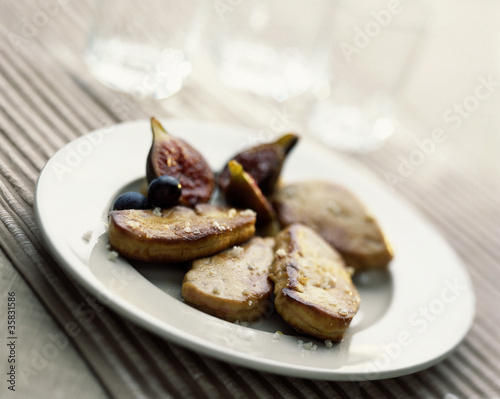 Billede på lærred Escalopes de foie gras