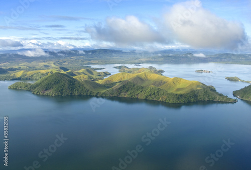 Aerial photo of the coast of New Guinea photo
