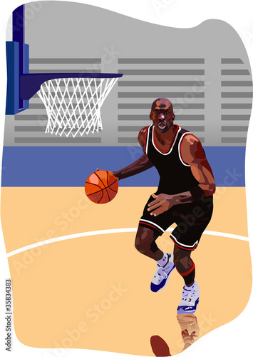 Basketball player. Vector illustration