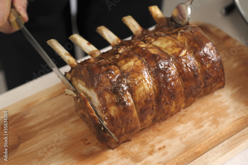 Fotografie Découpe du carré de veau